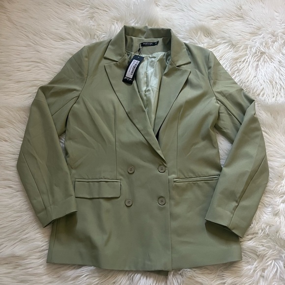 Nasty Gal Jackets & Blazers - Nasty Gal‎ Sage Green Double-Breasted Blazer